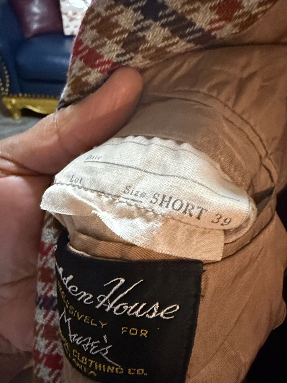 Golden House Men's Multi-Color Houndstooth Blazer - 100% Cashmere